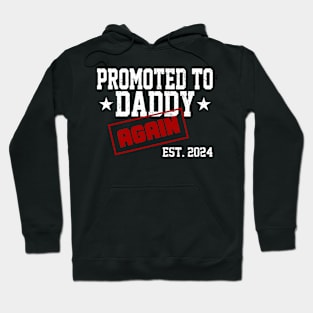 Promoted To Daddy Again 2024 Pregnancy Announcement For Dad Hoodie